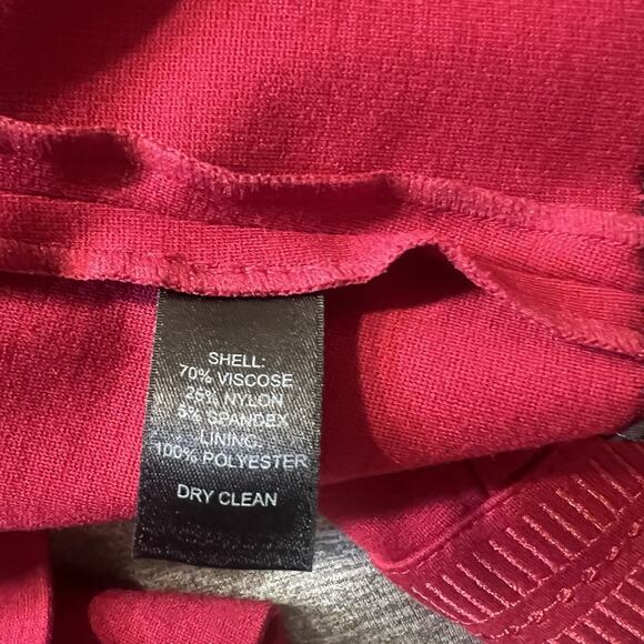 White House Black Market Military Style Fitted Blazer Jacket Sz 0 Fuschia Ponte - Picture 9 of 11